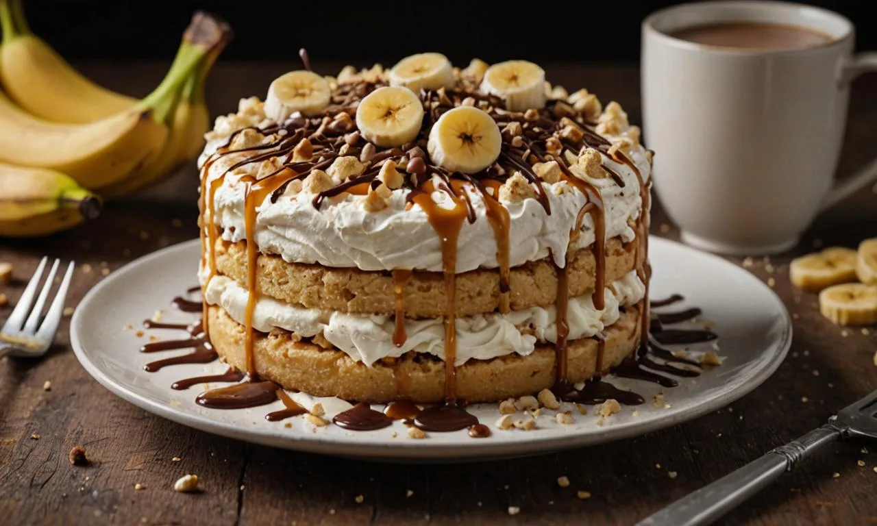 Pudingos banános torta sütés nélkül